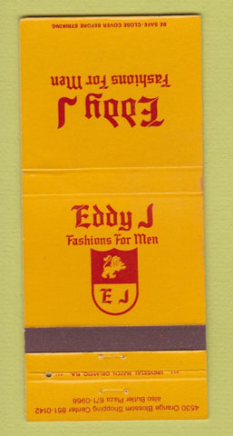 Matchbook Cover - Edd J Men's Clothes Orlando? FL 30 Strike