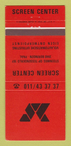 Matchbook Cover - Screen Center Printing Belgium? 30 Strike