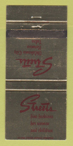 Matchbook Cover - Streets Norman Oklahoma City Tulsa OK Clothes 30 Strike