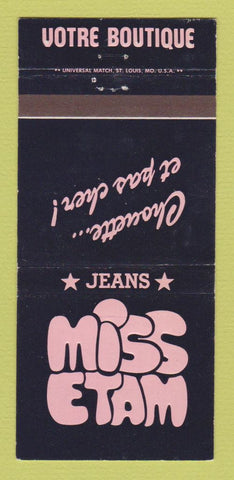 Matchbook Cover - Miss Etam Jeans Brussels Belgium WEAR 30 Strike