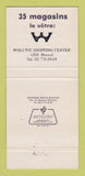 Matchbook Cover - Miss Etam Jeans Brussels Belgium WEAR 30 Strike