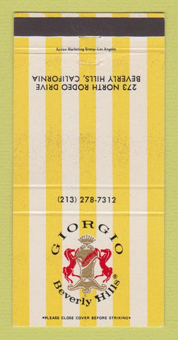 Matchbook Cover - Giorgio Clothes Beverly Hills CA 30 Strike