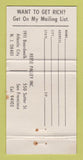 Matchbook Cover - Reese Palley Stores Atlantic City San Francisco WEAR 30 Strike