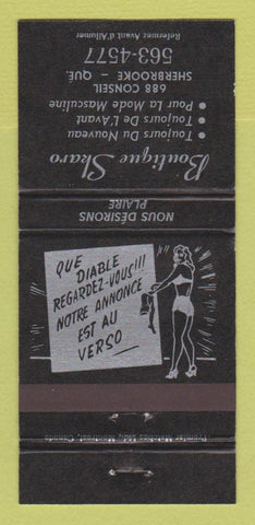 Matchbook Cover - Boutique Skaro Clothes Sherbrooke QC girlie 30 Strike
