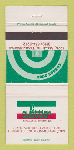 Matchbook Cover Le Culottier Jeans Clothes Batiscan QC Trois Rivieres 30 Strike