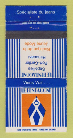 Matchbook Cover - Le Pentagone Sept Iles Rimouski QC Clothes WEAR 30 Strike