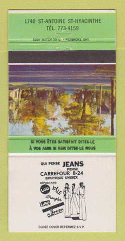 Matchbook Cover - Jeans Carrefour Clothes St Hyacinthe QC 30 Strike