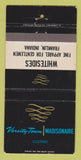 Matchbook Cover - Varsity Town Clothes Whitesides Franklin IN WEAR 30 Strike