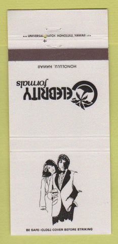 Matchbook Cover - Celebrity Formals Clothes Honolulu Hawaii 30 Strike