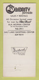 Matchbook Cover - Celebrity Formals Clothes Honolulu Hawaii 30 Strike