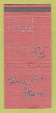 Matchbook Cover - Foley and Bonny Men's Clothes El Cerrito CA WEAR 30 Strike