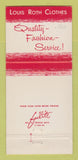 Matchbook Cover - Foley and Bonny Men's Clothes El Cerrito CA WEAR 30 Strike