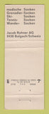 Matchbook Cover - Rohner Socks Switzerland