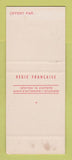 Matchbook Cover - Laines Du Pingouin Stemm Clothes France SAMPLE