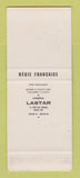 Matchbook Cover - Le Bas Belfegor Clothes Paris France SAMPLE