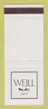 Matchbook Cover - Weill Clothes Paris France SAMPLE