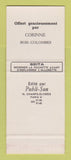 Matchbook Cover - Weill Clothes Paris France SAMPLE