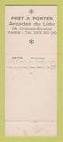 Matchbook Cover - La Guingue Tte Clothes Paris France SAMPLE