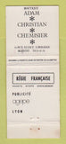 Matchbook Cover - Boutique Adam Christian Clothes Roanne France WEAR