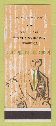 Matchbook Cover - Vetements Marchand Freres Clothes France SAMPLE