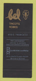 Matchbook Cover - Bel Tricots Robes France SAMPLE