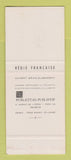Matchbook Cover - Hotel D Angleterre Rouen France Men's Clothes SAMPLE