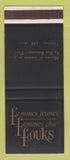 Matchbook Cover - Femmes Jeunes Clothes Paris France SAMPLE