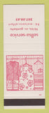 Matchbook Cover - Sellsa Service Alfort France Clothes SAMPLE