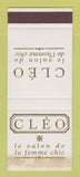 Matchbook Cover - Cleo Le Salon Clothes France SAMPLE WORN