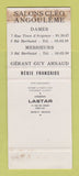 Matchbook Cover - Cleo Le Salon Clothes France SAMPLE WORN