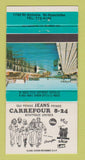 Matchbook Cover - Carrefour 8 24 Jeans St Hyacinthe QC  30 Strike