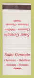 Matchbook Cover - Saint Germain Clothes  France SAMPLE WORN
