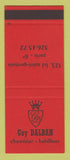 Matchbook Cover - Guy Dalban Men's Clothes Paris France SAMPLE