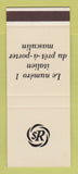 Matchbook Cover - SR Italian Clothes Paris France SAMPLE