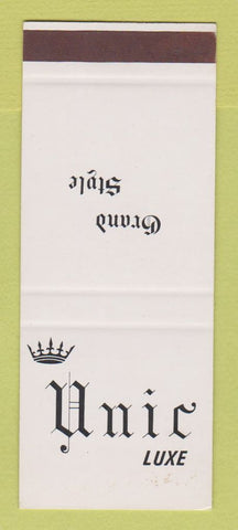 Matchbook Cover - Unic Luxe Clothes France SAMPLE
