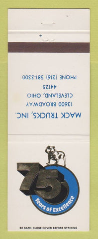 Matchbook Cover - Mack Semi Trucks 75th Cleveland OH