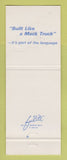 Matchbook Cover - Mack Semi Trucks 75th Cleveland OH