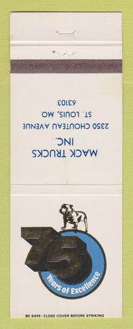 Matchbook Cover - Mack Semi Trucks 75th St Louis MO