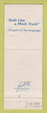 Matchbook Cover - Mack Semi Trucks 75th NO LOCATION