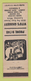 Matchbook Cover - Vito's Grocery Lansing MI