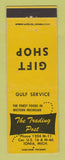 Matchbook Cover - Trading Post Restaurant Gift Shop Gulf oil gas Ionia MI