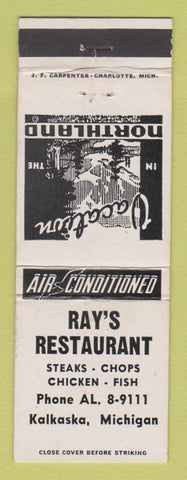 Matchbook Cover - Ray's Restaurant Kalkaska MI