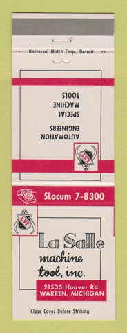 Matchbook Cover - LaSalle Machine Tool Warren MI