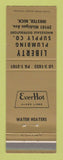 Matchbook Cover - Liberty Plumbing Supply Inkster MI Ever Hot Water Heaters