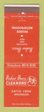 Matchbook Cover - Baker Bros Cleaners Battle Creek MI
