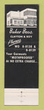 Matchbook Cover - Baker Bros Cleaners Battle Creek MI