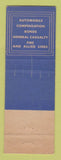 Matchbook Cover - Carter and Hunt Insurance Manistee MI