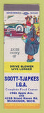 Matchbook Cover - Scott Tjapkes IGA Grocery Muskegon MI