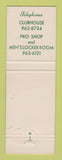 Matchbook Cover - Battle Creek Country Club MI