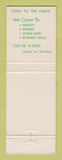Matchbook Cover - Bonnie Brook Country Club Detroit MI